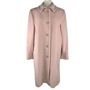 Hilary Radley Sz 14 Pink Alpaca Wool Blend Womens Luxury Elegant Jacket Coat